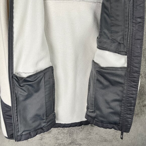 Free Country Women’s Medium Ivory Gray Hooded Fleece Softshell Jacket Outdoor - Picture 7 of 12